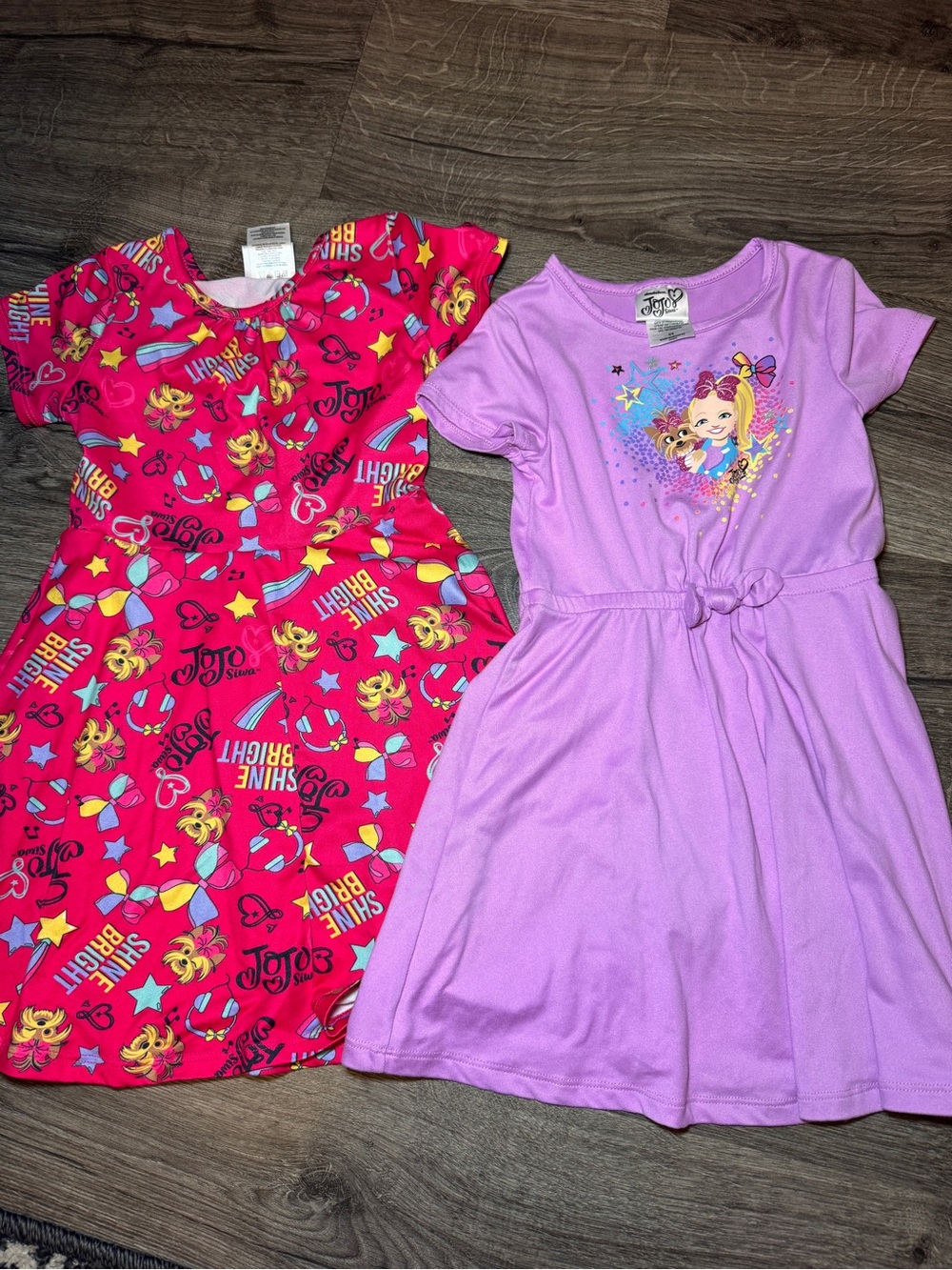JoJo Siwa Pink and Lavender Girls' Character Dresses - 2-Pack